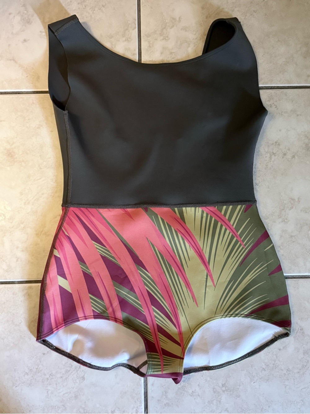 Seea Lido Surf Suit Yulex material One-Piece Swimsuit with Tropical Print